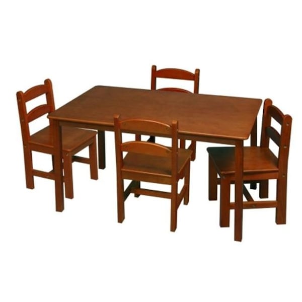Giftmark The Gift Mark rectangle table with 4 chair set is a real value in children's furniture. Made to 3009H - main